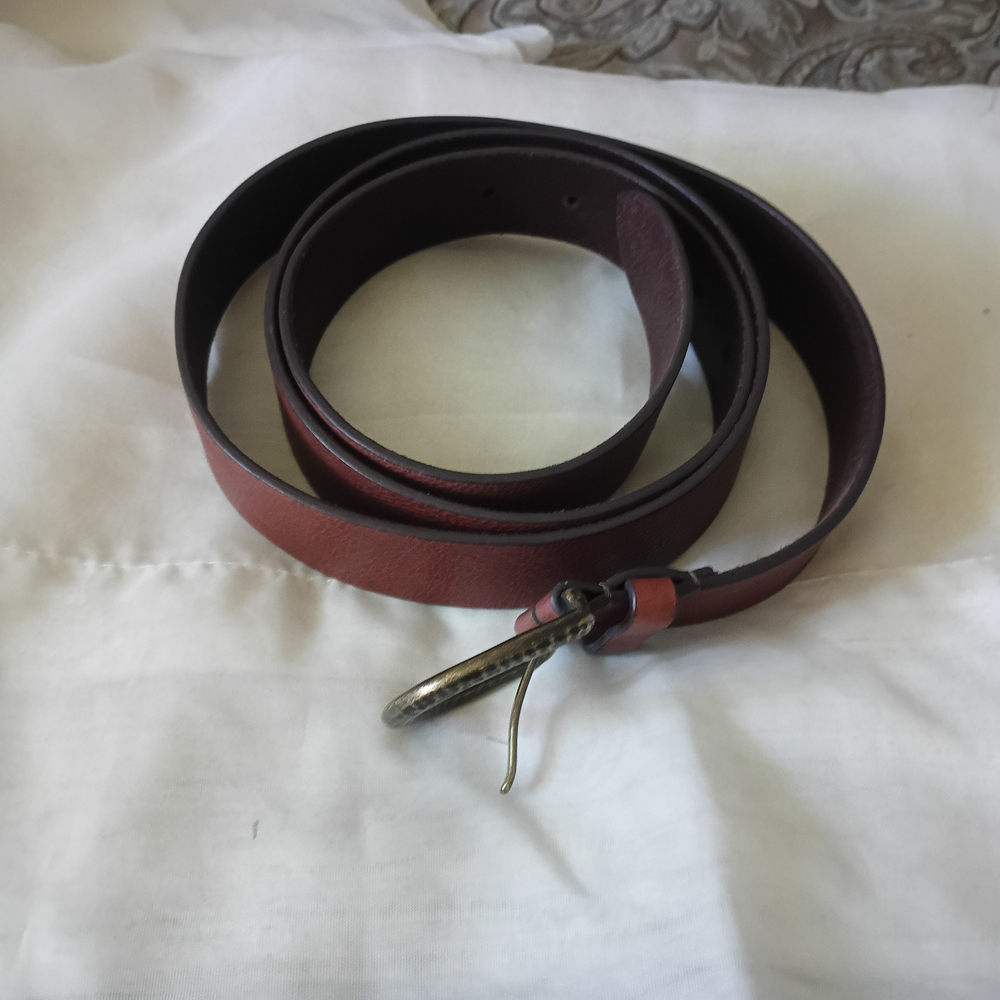 Chicos Brown Leather Cowhide Leather Men's Belt XL 55 Inches